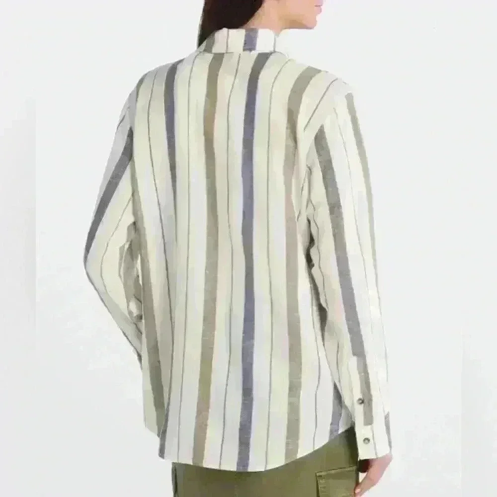 Sanctuary Holi Boyfriend Shirt in Off-White - Size XXL (NWT) - Picture 3 of 4